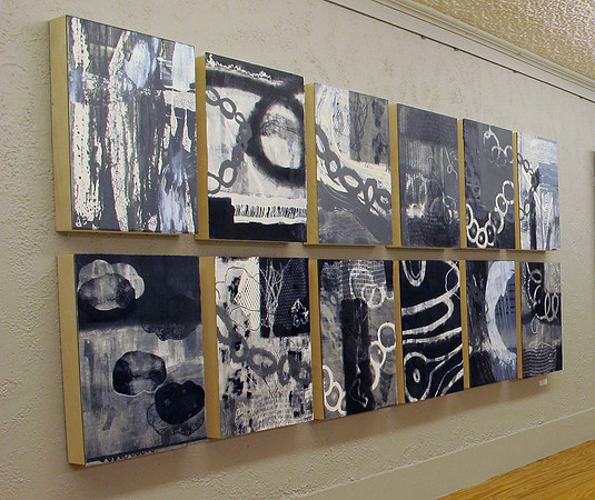 Black and White Monotype Installation