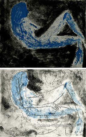 Blue Women diptych
